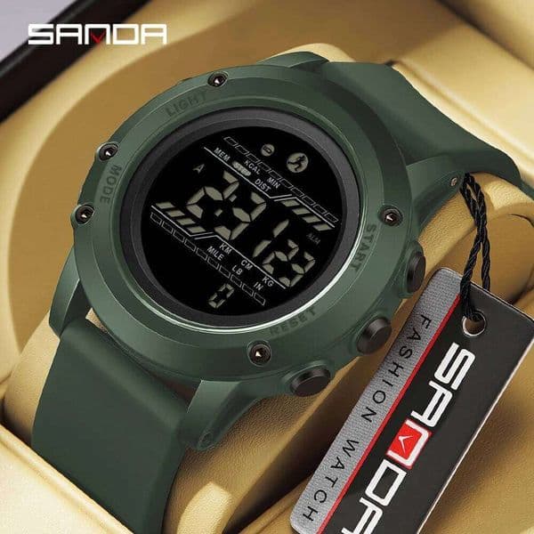 SANDA 2180 Men Electronic Sports Gradually Records Popularity Military Countdown Waterproof Multifunctional Digital Watch