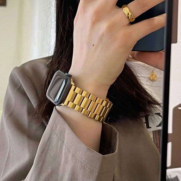 Compatible with 38/40/41mm 42/44/45/49mm, Business Stainless Steel Metal Watch Band,Suitable for iWatch SE/987654321 26L0319