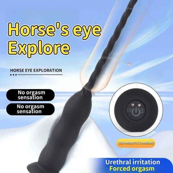 Spiral Vibrating Urethral Catheter Sounds Vibrator Penis Plug Dilator Silicone Urethra Vibration Stimulation Male Masturbator brandsofluxury_VBTQ