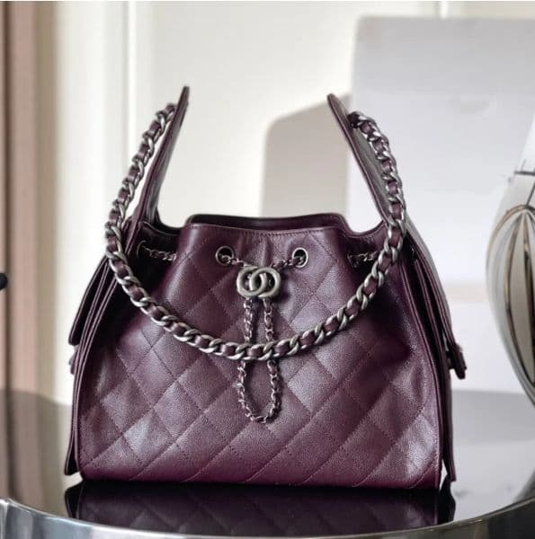 Underarm designer high-quality large capacity genuine leather shoulder bag classic diamond grid embroidery retro button drawstring chain design 5293 5311