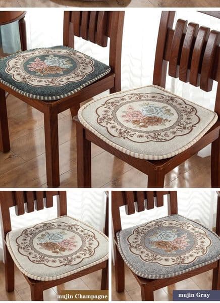 U-Shaped Chair Cushion Memory Foam Pads Floral Chair Pads with Ties for Kitchen Dining Chairs Seat Cushion Seat Cover 260318BJ
