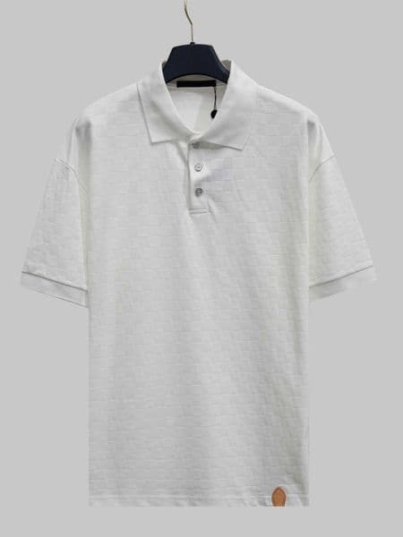 Men's Plus Tees & Polos Round neck embroidered and printed polar style summer wear with street pure cotton r2w526