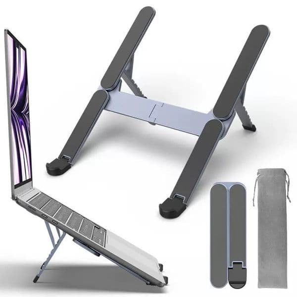 Stand Holder Foldable Aluminum Alloy Desktop Portable Gaming Laptop Tablet Heightening Cooling Support