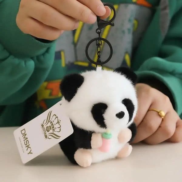 Adorable Plu Toy Baby Panda Bapa Pendant Keychain Doll Hanging Decoration Soft Cuddly Stuffed Animals Creative Gift 260313
