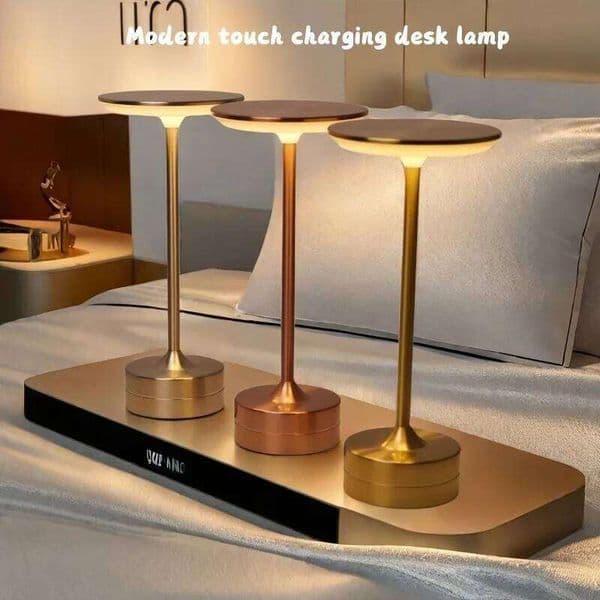 Dimmable Bedside Lamp,USB Rechargeable Wireless Night Light w/Touch Control,Portable LED Table Lamp,Bedroom Reading,Desk Decor 26H0319