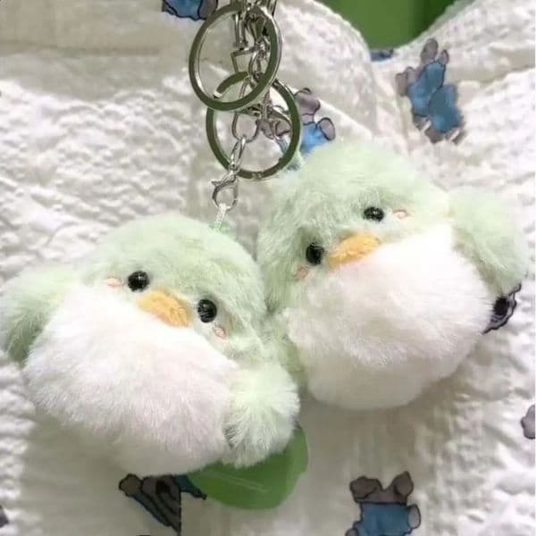 Cartoon JinYoung Jackson Bird Plush Pendant BamBam Key Ring GOT7 Plush Keychain Plush Doll 8CM Bird Key Ring For Fans 260313