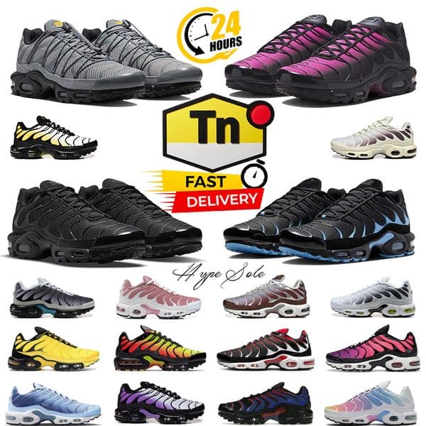 High Quality Tn Tnss Running Shoes Triple Black White Tns Chaussures Requin Homme Smoky gray Designer shoes Sneakers Trainers shoes