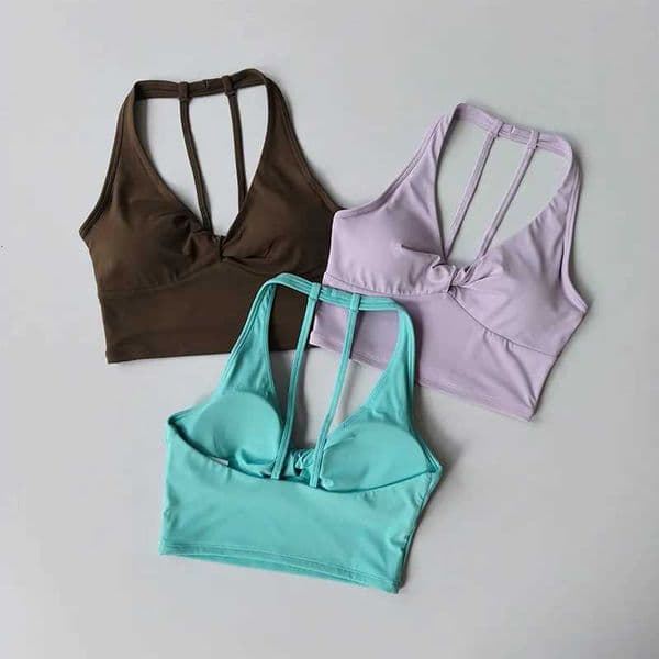 Sports Bra Vest Womens Breathable Quick-Drying Push-Up Shockproof Yoga Bra Pilates Fitness Training Running Back Beauty Tops Z20260319