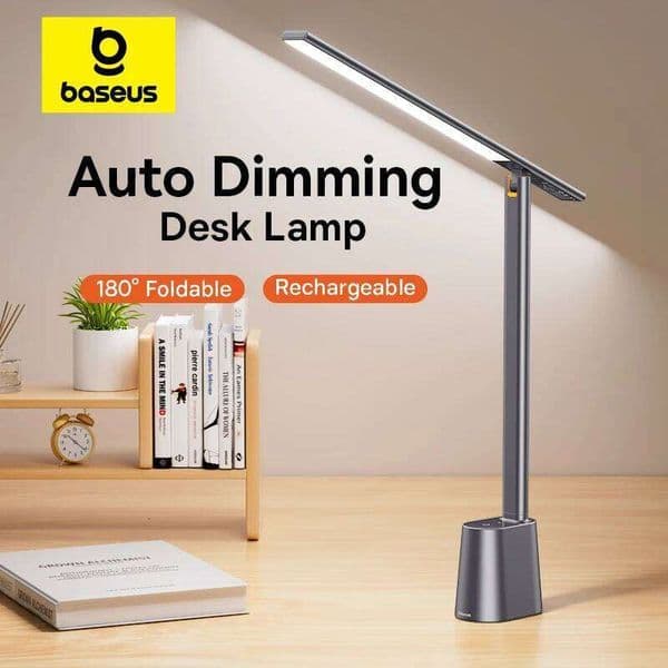 Baseus Desk 180 Foldable LED Table Rechargeable Auto Dimming Smart Eye Protection Study Reading Room Night Light Lamp 26H0319