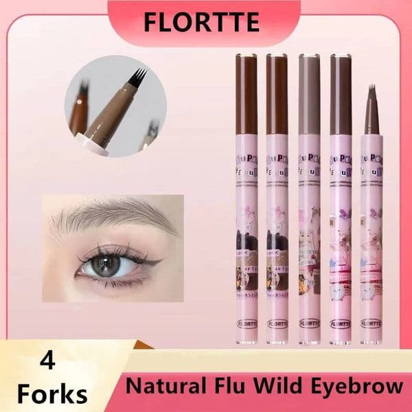 Bestseller FLORTTE Microblading Pen Waterproof Liquid Fork Tip Eyebrow Pencil Long Lasting Professional Fine Eye Brow Tool Ddmyhappy