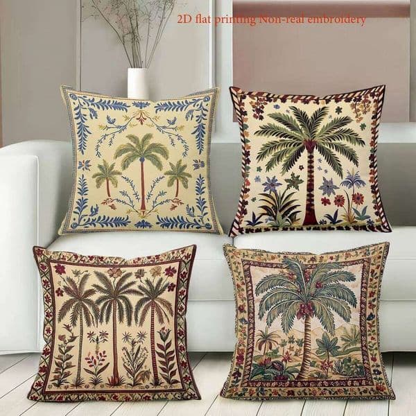 Pillow Case 2D Flat Printed Palm Tree Patterned Cushion Covers Polyester Pillowcasecase, sofa decorative cushion cov Headboard Pillowcase 26Y0319