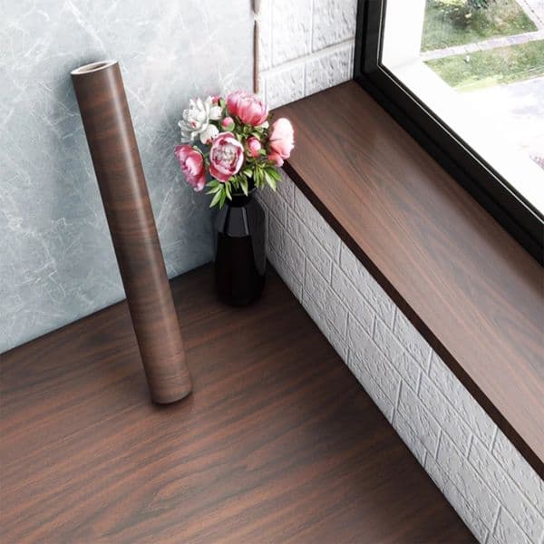 40CM Roll Material Wood Grain Selfadhesive Wallpaper Floor Sticker Background Wall Decoration Bedroom Kitchen Waterproof 260319