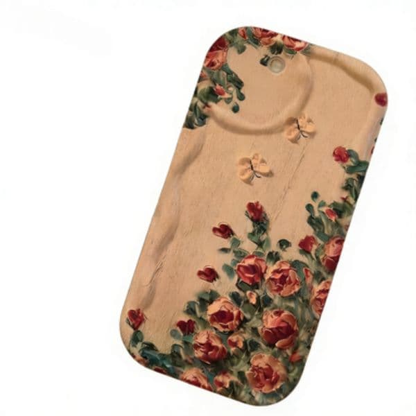 Phone Case Full Wall Of Roses Compatible With Apple Iphone 16 Pro Max Cream Texture Artistic Soft