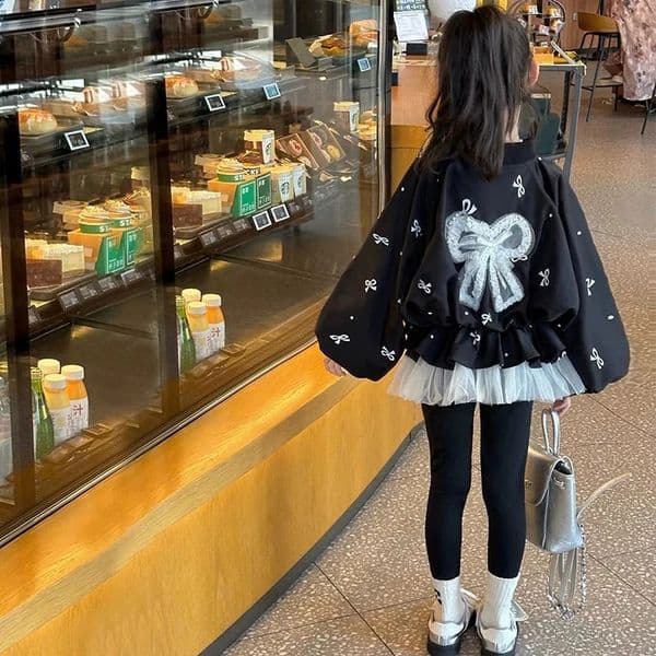 2 3 4 5 6 8 10 12 Years Spring Autumn Girls Jacket Little Princess Windbreaker Coat Zipper Girls Outerwear Birthday Kids Clothes 260319