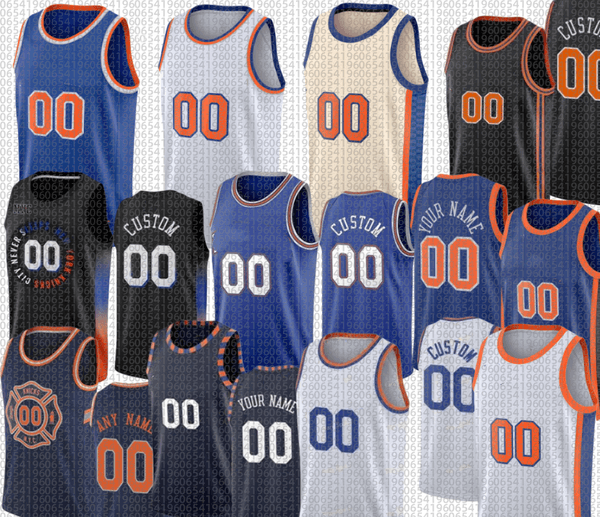 Knicks Jalen Brunson Karl-Anthony Towns Mikal Bridges Josh Hart OG Anunoby Mitchell Robinson Mohamed Diawara Ariel Hukporti Kevin McCullar Jr. Basketball Jersey