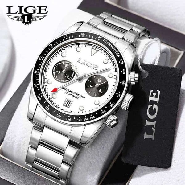 LIGE Business Quartz Wristwatch Mens Fashion Luxury Waterproof Male Watch Military Sport Luminous Watches Men Clock Reloj Hombre