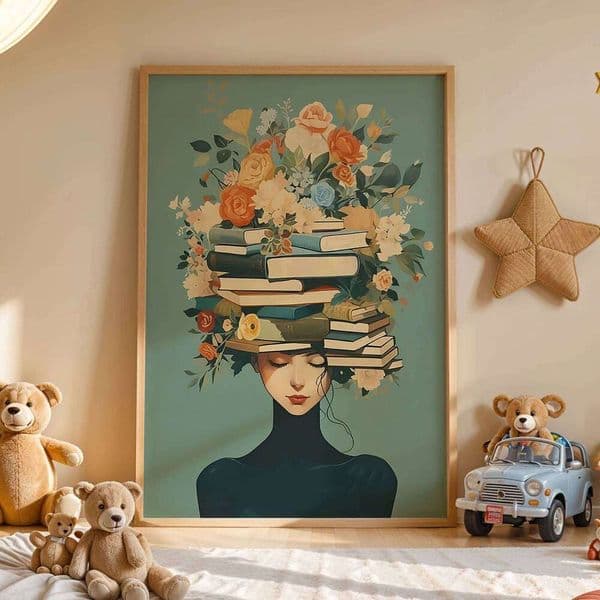 Readers Of The Flower Crown Wall Art Prints Canvas Painting Poster Picture For Living Dining Play Room Home Decor 26Y0319