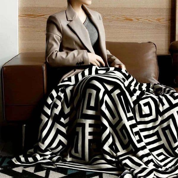 Nordic Throw Geometric Jacquard Knitted Bed Sofa Decorative Outdoor Camping Blanket Plaid Bedspread Tapestry 26H0319