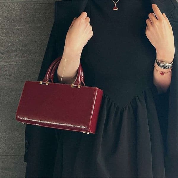 New Spanish cross-border women's bag in crimson red, high-quality mini square shoulder bag, crossbody handbag