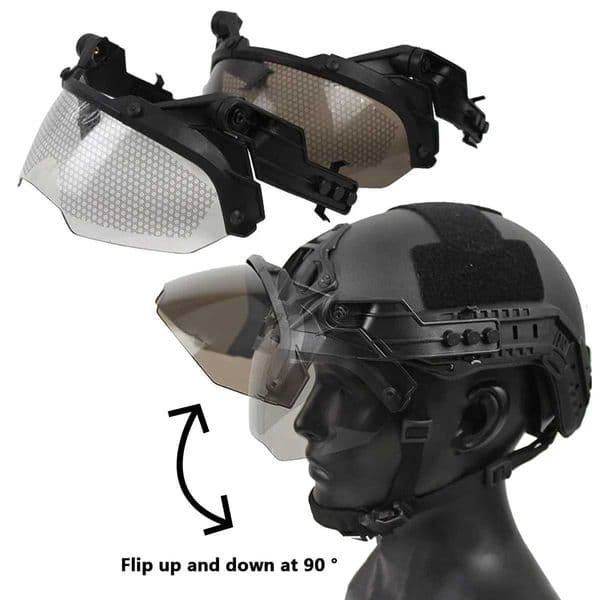 Tactical Helmet Flip Goggles Adjustable Airsoft Paintball FAST Helmet Windproof Anti Fog Hunting CS Games Protection Goggles H260319