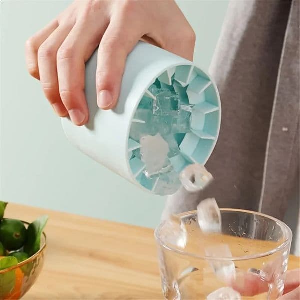 Silicone Ice Cube Mold FoodGrade Cylinder Lattice Making Tools Household Kneading Bucket Storage Box 260312