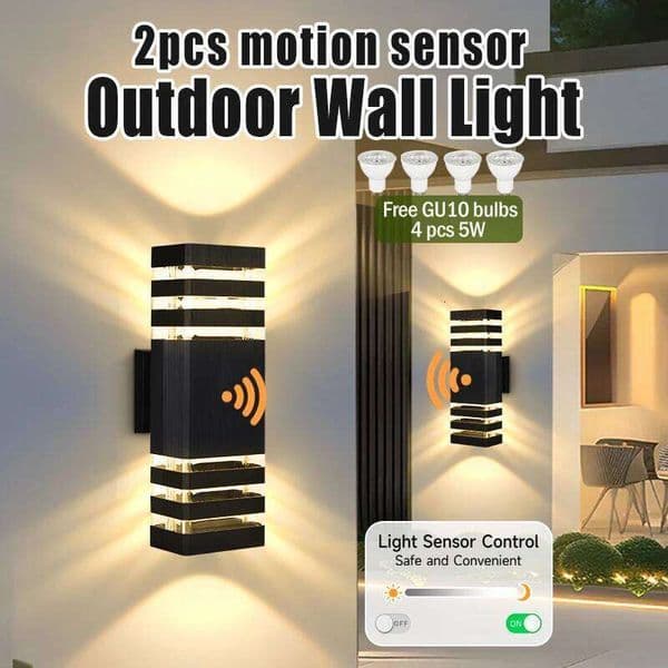 Outdoor lamp GU10 Decor Lights Indoor Waterproof Motion Sensor Wall Light Interior wall light 110V 220V 26Y0318