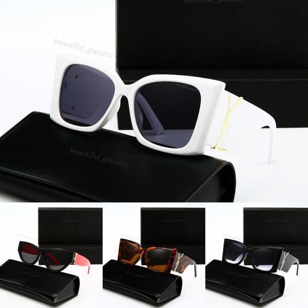 With Box Luxury Sunglasses Matte Black Acetate Frame Dark Gray Lens Designer Sunglasses For Women Men UV400 Protection Face-Slimming Geometric Frame glasses