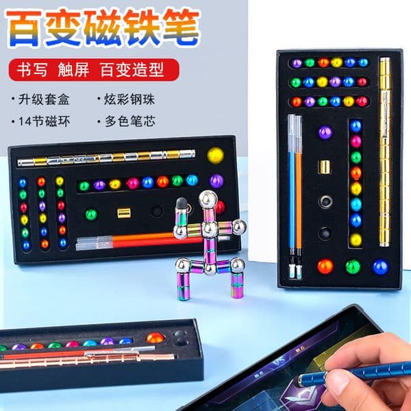 Bestseller High-tech internet-famous metal magnetic pen, a versatile magic for stress relief, business signature pen set, hot-selling cross-border product ddmytues