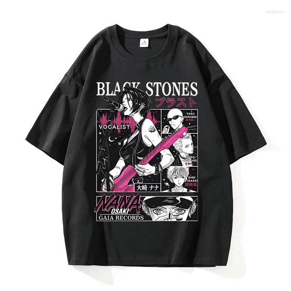 Men's T Shirts 202 Summer Japanese Manga Black Stones Nana Osaki Vintage Men Women Clothing Short Sleeve T-shirt Cotton T-shirts