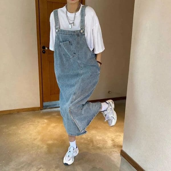 Spring Summer Denim Overall Dres Sleeveless Jeans Dresses Fashion Female Solid Slip Casual Loose Spaghetti Strap y260227