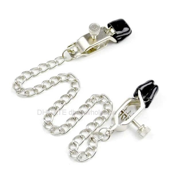 Adults Sex Toys of Non-piercing Breast Clip Adjustable Nipple Clamp with Thick Chain for Women Couples Pleasure Erotic Products 2027CBL9