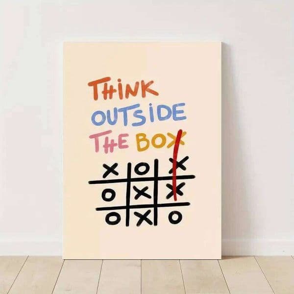 Vibrant THINK Outside The Box Wall Art Prints Canvas Painting Poster Picture For Living Bedroom Play Room Home Decor 26Y0319
