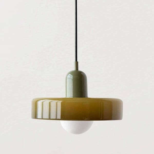Bauhaus Hanging Glass Pendant Light Macaron Ceiling Lamp for Living Bedroom Study Dining Bar Room Decor Lustre 26Y0320