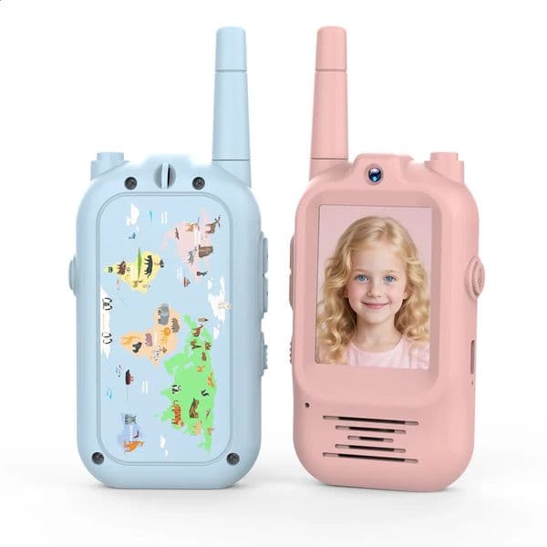 Video Walkie Talkie for Kids Rechargeable Toddler Toys for Indoor Camping Travel Birthday Gifts Video Intercom Kids 2Pick 260317BJ