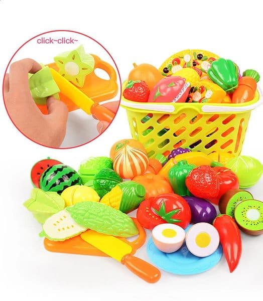 Children Toys Cutting Fruits and Vegetables Set for Kids Pretend Play Simulation Kitchen Toy Montessori Baby Girls Boys 260320