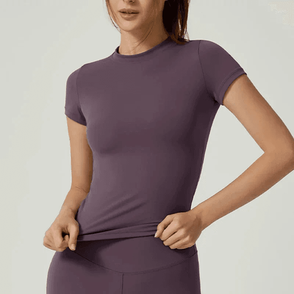 Women's T Shirts Seamless Gym Crop Top For Women Short Sleeve Yoga Running Sports Fitness Workout Tee Tops Activewear