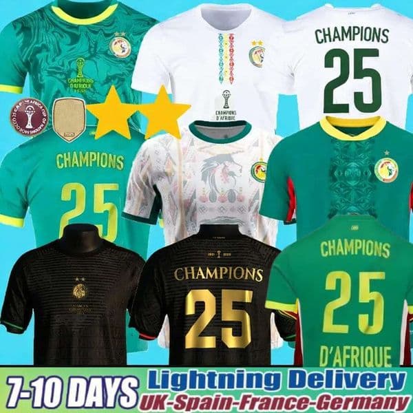 Senegal 24 25 26 27 Soccer s 2024 2025 2026 National Team SARR P.M.SARR N.JACKSON DIALLO SABALY NDIAYE LAMINE KOULIBALY DIATTA Top Kid Kit Football Shirt