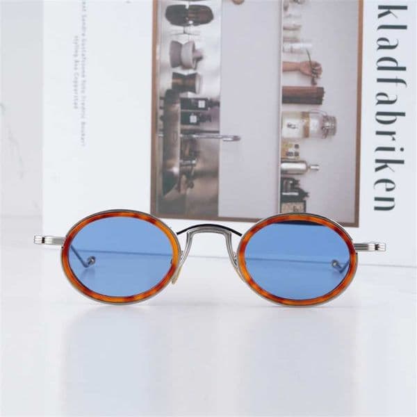 VARDA INS Fashion Niche Oval Black Gold Sunglasses for Men 2026 Trendy Original Luxury High Street Alloy Solar Glasses for Male