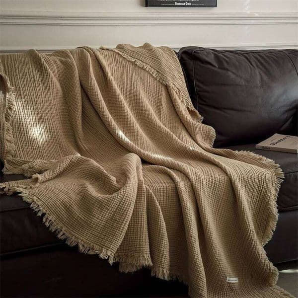 Japanese Style Summer Blanket Is Lightweight, Breathable ASnd Made Of Six-layer Yarn For A Casual Nap Making It Easy To Carry 26W0318