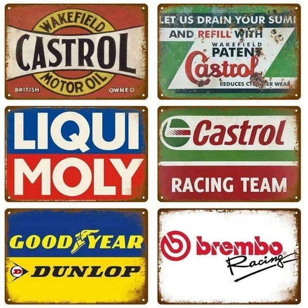 Vintage Metal Tin Sign Garage Gas Oil Spark Plug Tyre Service Man Cave Club Bar Home Wall Decor Art Decorative Plaque 26Y0319