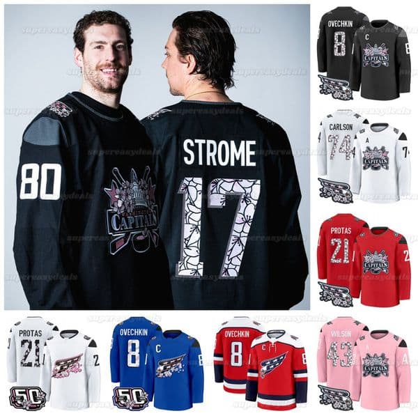 Alex Ovechkin Capital 2026 special cherry blossom-themed Jersey McMichael Protas Strome Chychrun Lindgren Thompson T.J. Oshie Dowd Kuemper Customs