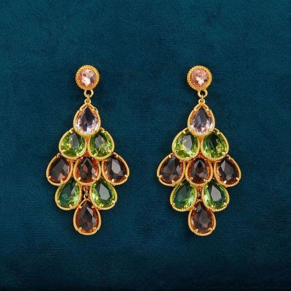Vintage Palace-Style Tassel Earrings Niche Design Light Luxury High-End Feel Elegant Sweet Trendy Earrings High-Quality