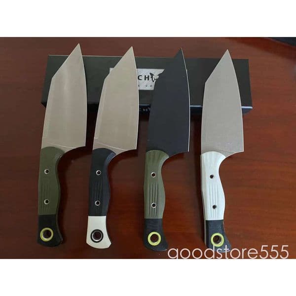 4Models pocket knife 4010BK-01 couteau Fixed fixed blade knife Blade Knife 5.82 CPM-154 Black Clip Point Blade, OD G10 Handles with G10 Bolsters