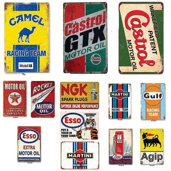 NEW Wall Signsvintage Room Decorative Metal Plate Deco Posters Motorcycle Garage Vintage Decor FG01 26Y0320