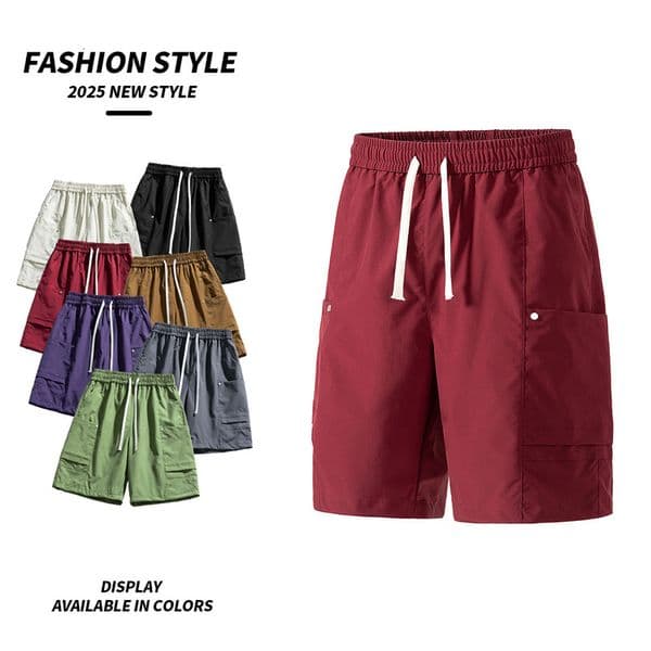 Cross-border American-style work men, summer personalized loose straight breathable quick-dry sports casual shorts for men