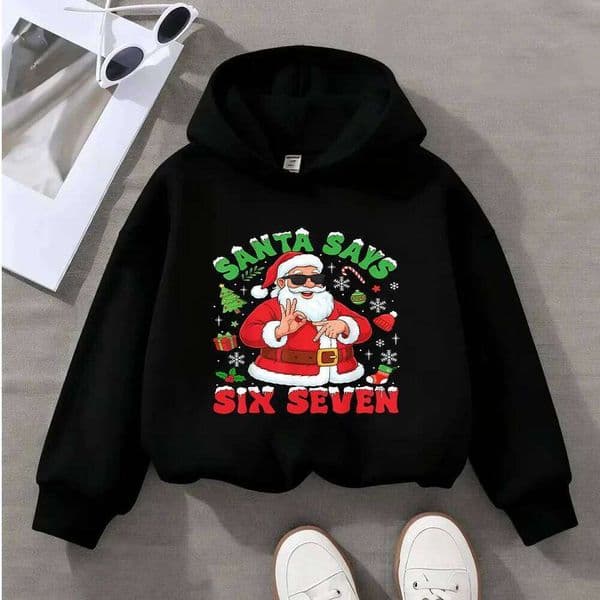 Christmas Kids Sweatshirt Santa Claus Print #67 Toddler Boys Girls Casual Long Sleeve Pullover Top Holiday Winter Clothes S260319