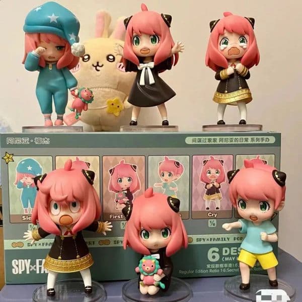 SPYFAMILY Anya Forger Blind Box Anime Figure Set Cute Kawaii Collectible Toy Desk Decor Birthday Gift for Fans 260320