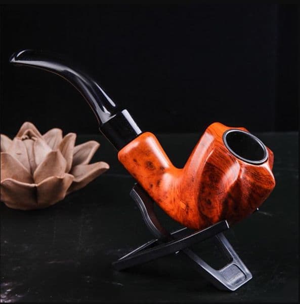 Smoking pipes Changfeng Junior Pipe Red Hexagonal Iron Pot Glue Wood Pipe Old Style Pipe Filter Mouthpiece