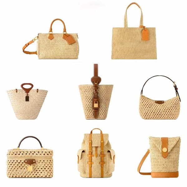 Summer Straw Raffias beach Designer Shoulder bag tote woman Luxury handbag Crossbody shop Bag Basket hobo Pochette Hills weekend travel Vanity Pouch Even Clutch bag