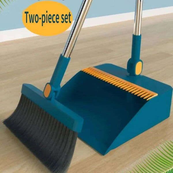 Two piece new broom set, dustpan combination, household sweeping folding broom, wiper, dustpan, garbage shovel 26H0320